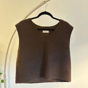 OAK + FORT Brown Textured Knit Top